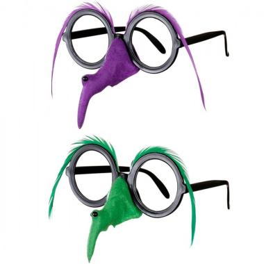 OCCHIALI CON NASO STREGA E SOPRACCIGLIA PIUMA WIDMANN<br />