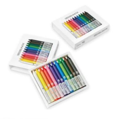 Pastelli a cera maxi da 12 tinta unita
