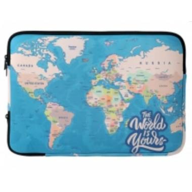 Custodia per tablet e pc 13 pollici in neoprene blue maps