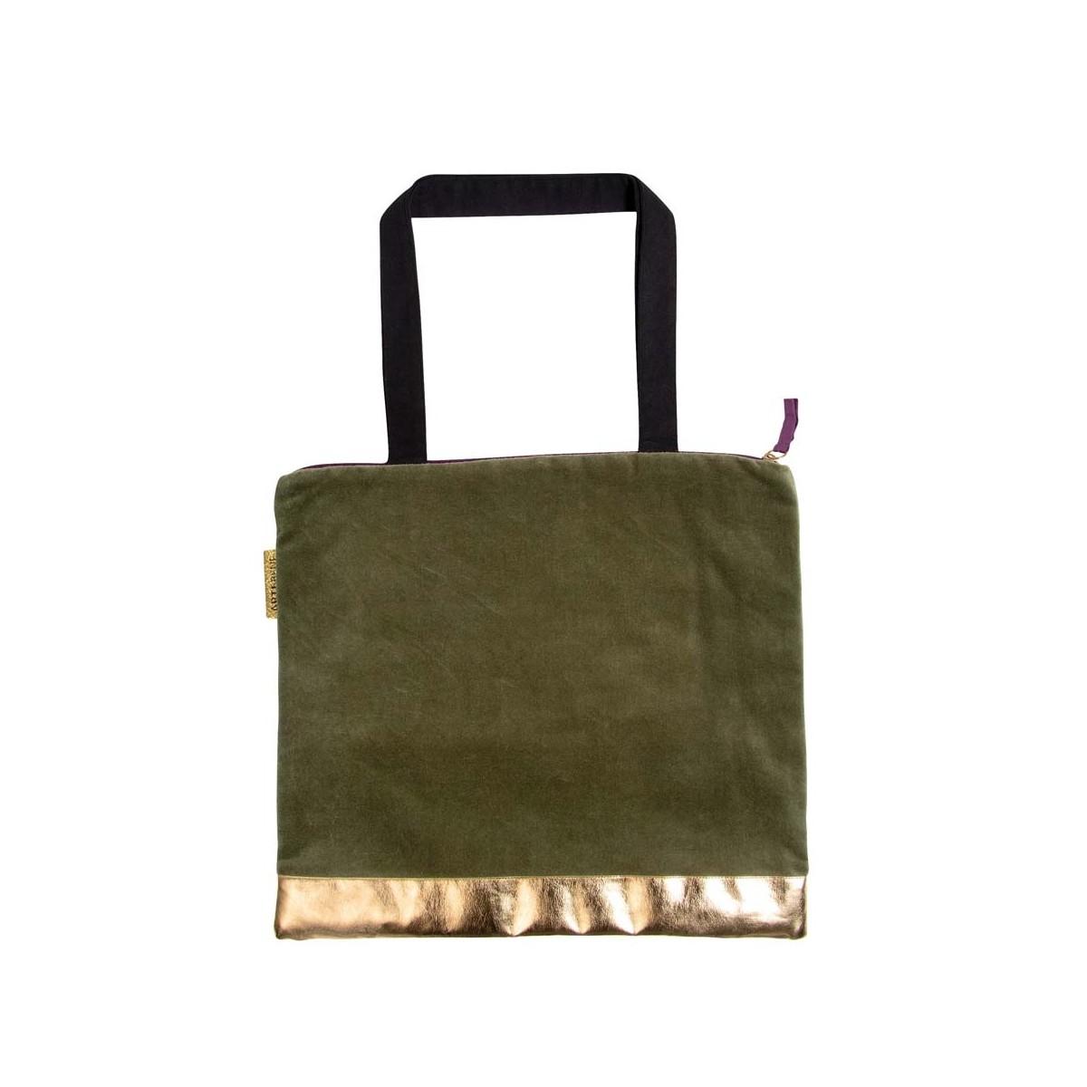 Borsa in velluto 40x35 cm con zip serie finest orchids