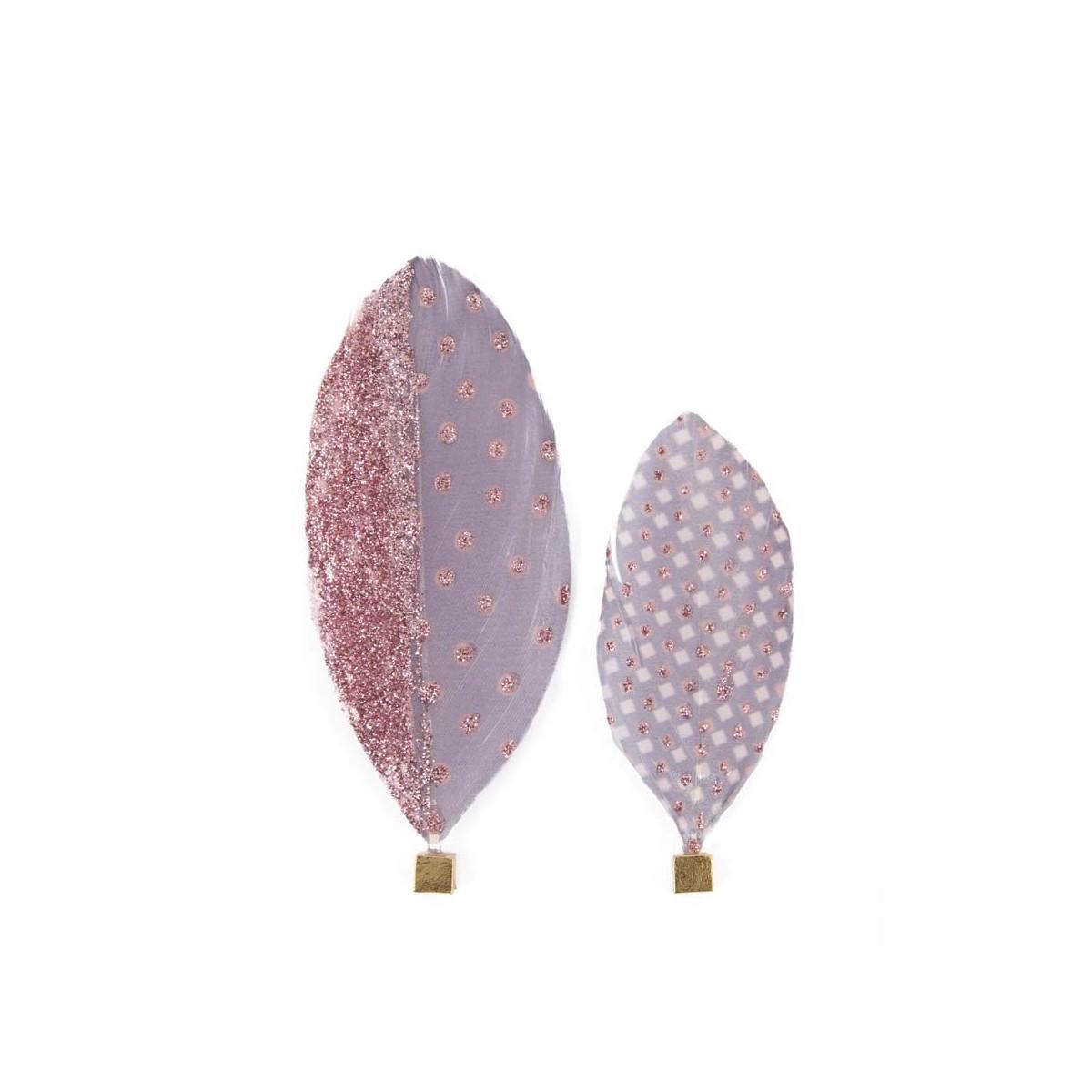 Set di 2 puntini magnetici a molla glitterati