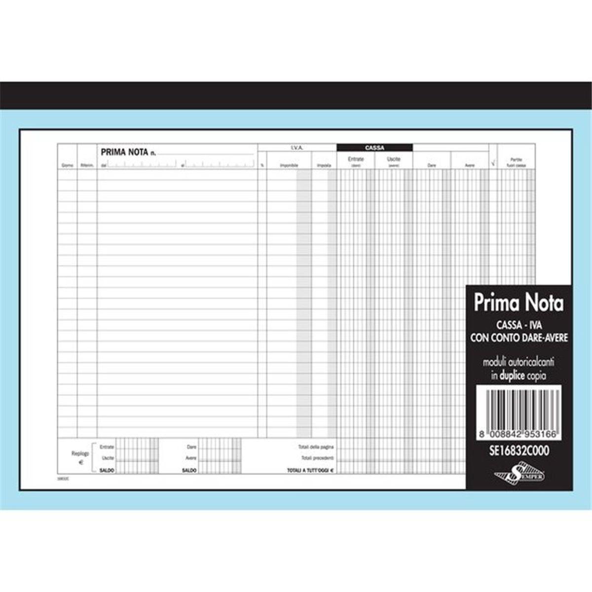 Prima nota cassa con conto dare-avere