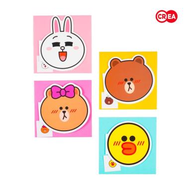 Biglietto sagomato con adesivo