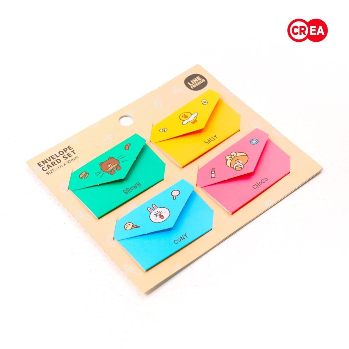 Set 4 mini busta letterina + adesivo