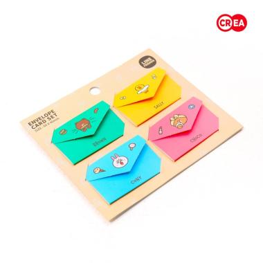 Set 4 mini busta letterina + adesivo