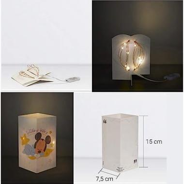 Biglietto auguri disney che si trasforma in lampada