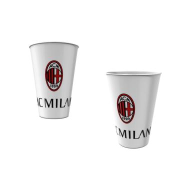 Bicchiere plastica con logo milan