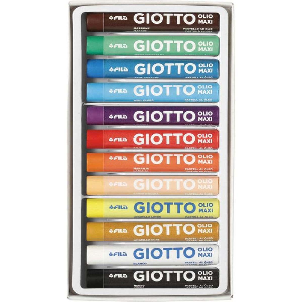 Pastelli maxi a olio giotto 12 colori