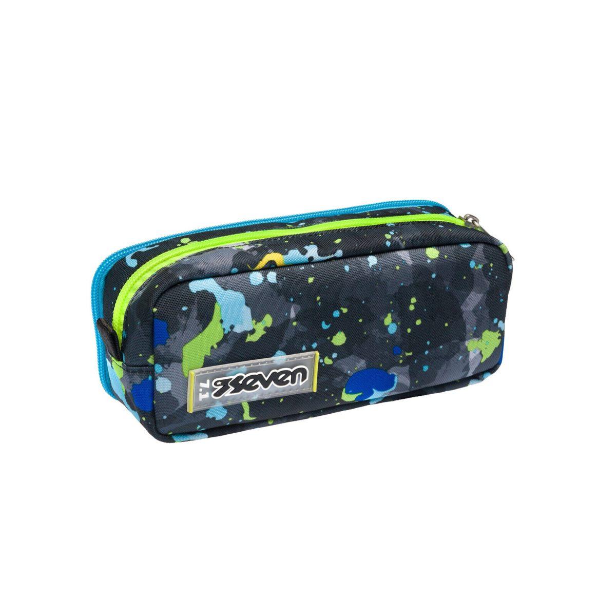 Bustina portapenne doppio scomparto seven - fluo string boy
