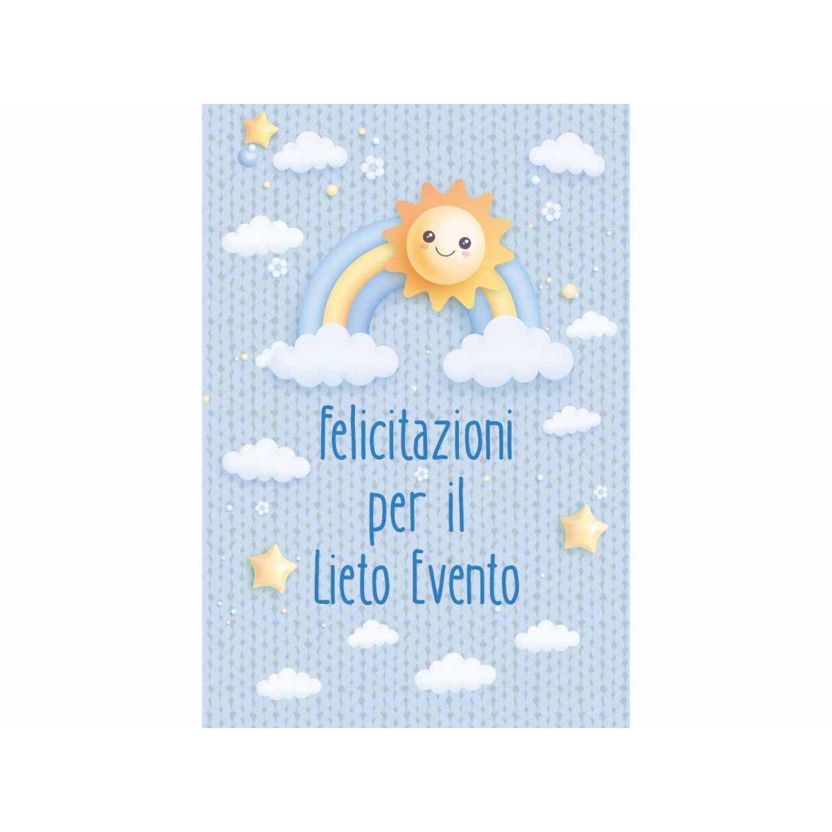 Biglietto felicitazioni per il lieto evento celeste