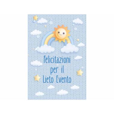 Biglietto felicitazioni per il lieto evento celeste