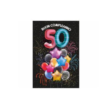 Biglietto  buon  compleanno  50 anni