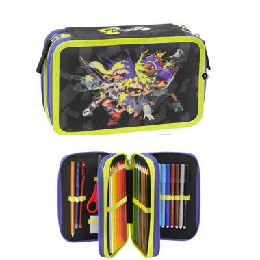Astuccio 3 zip con corredo splatoon