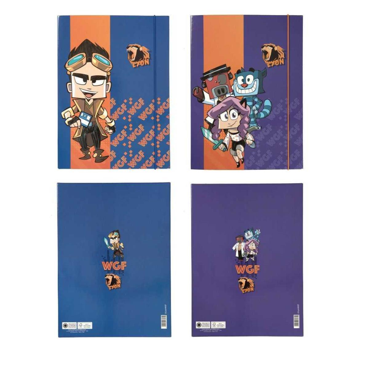 CARTELLA 3 LEMBI ELASTICO 25X35 DORSO CM. 1 LYON GAMER<br />