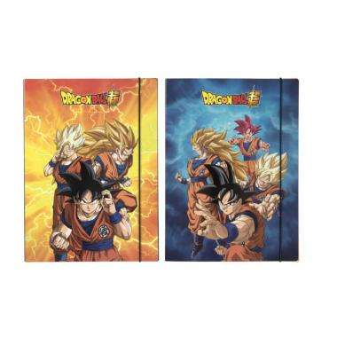 Cartella 3 lembi elastico 25x35 dorso cm. 1 dragon ball