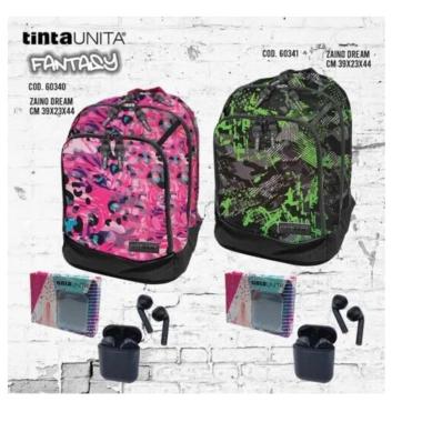 Zaino fantasy dream tinta unita con auricolari