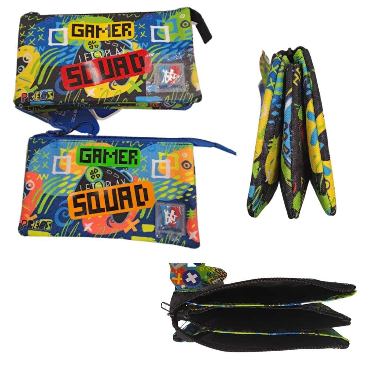 Astuccio bustina 3 in 1 tinta unita young people boy gamer