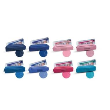 Astuccio bustina rettangolare tinta unita con kit cancelleria