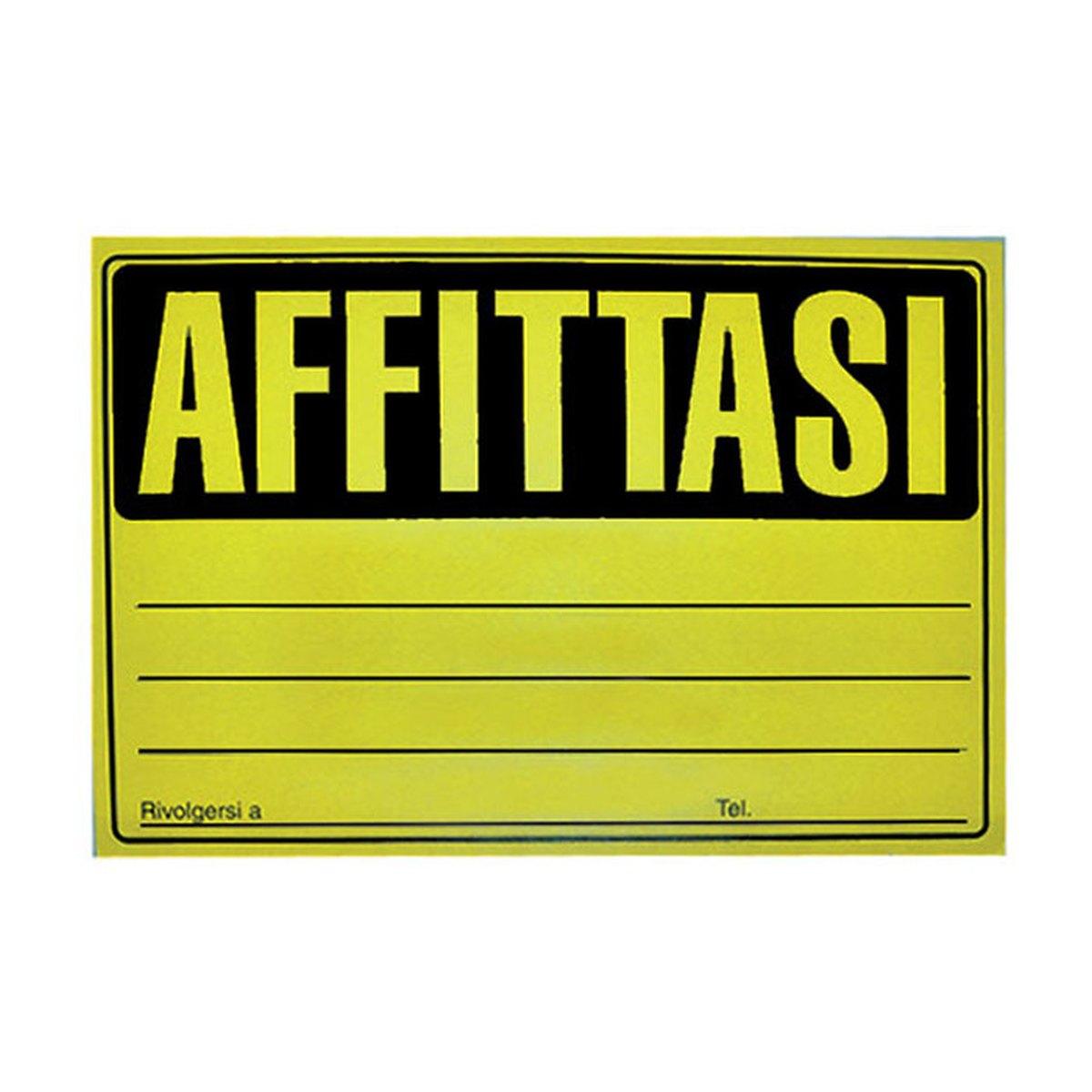 Cartello affittasi colori fluo