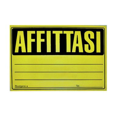 Cartello affittasi colori fluo