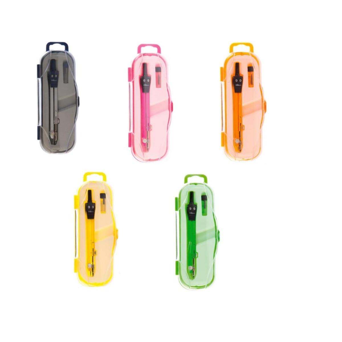 Compasso in metallo cromato colorato