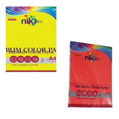 Carta colorata a4 160 gr 125 fogli colori fluo