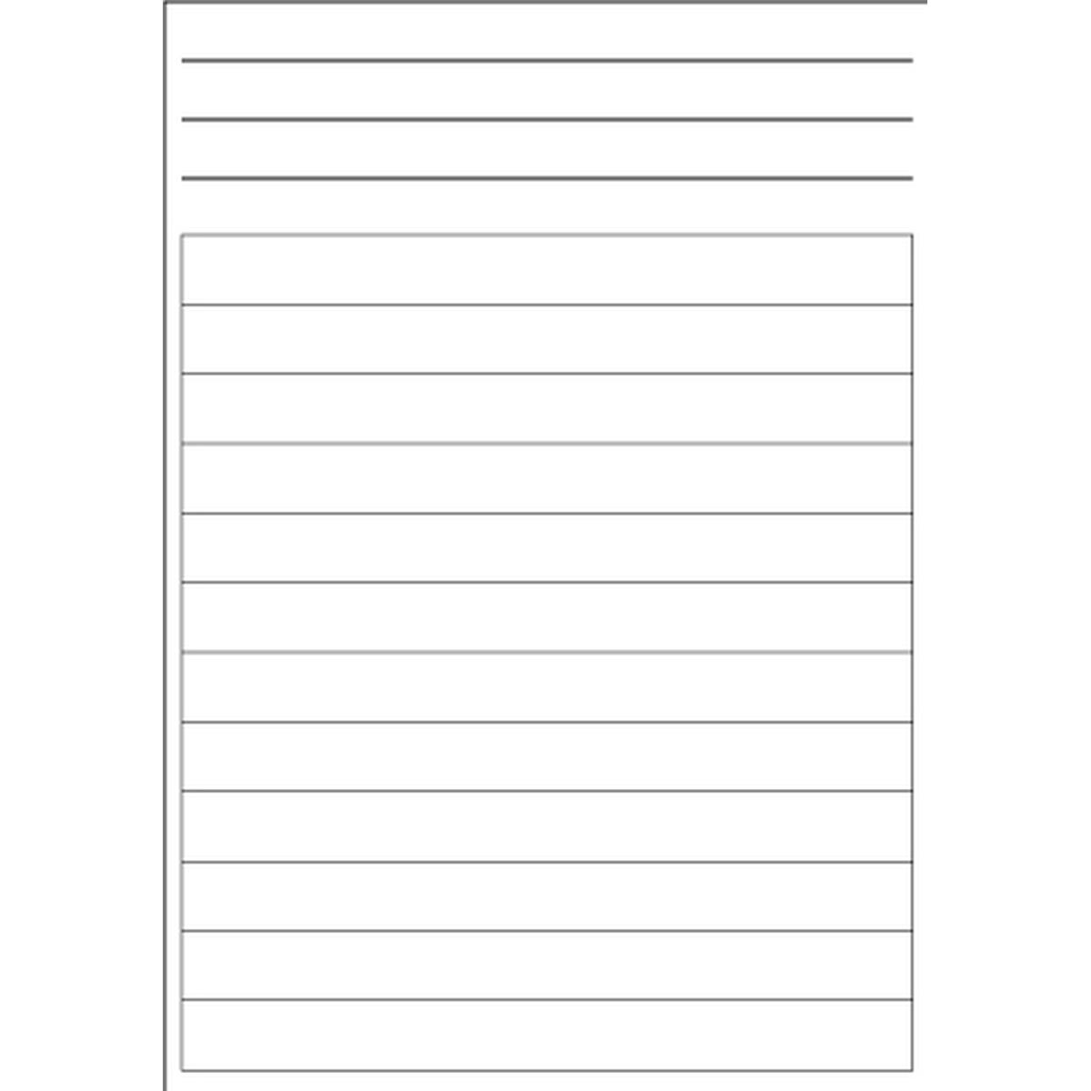 Schede in cartoncino rigate 15x10,5 verticale - conf. 100 pezzi