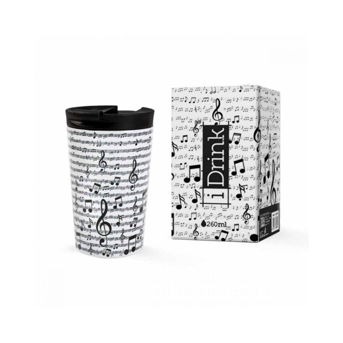TAZZA TERMICA MUSIC BPA FREE 260ML I-DRINK <br />