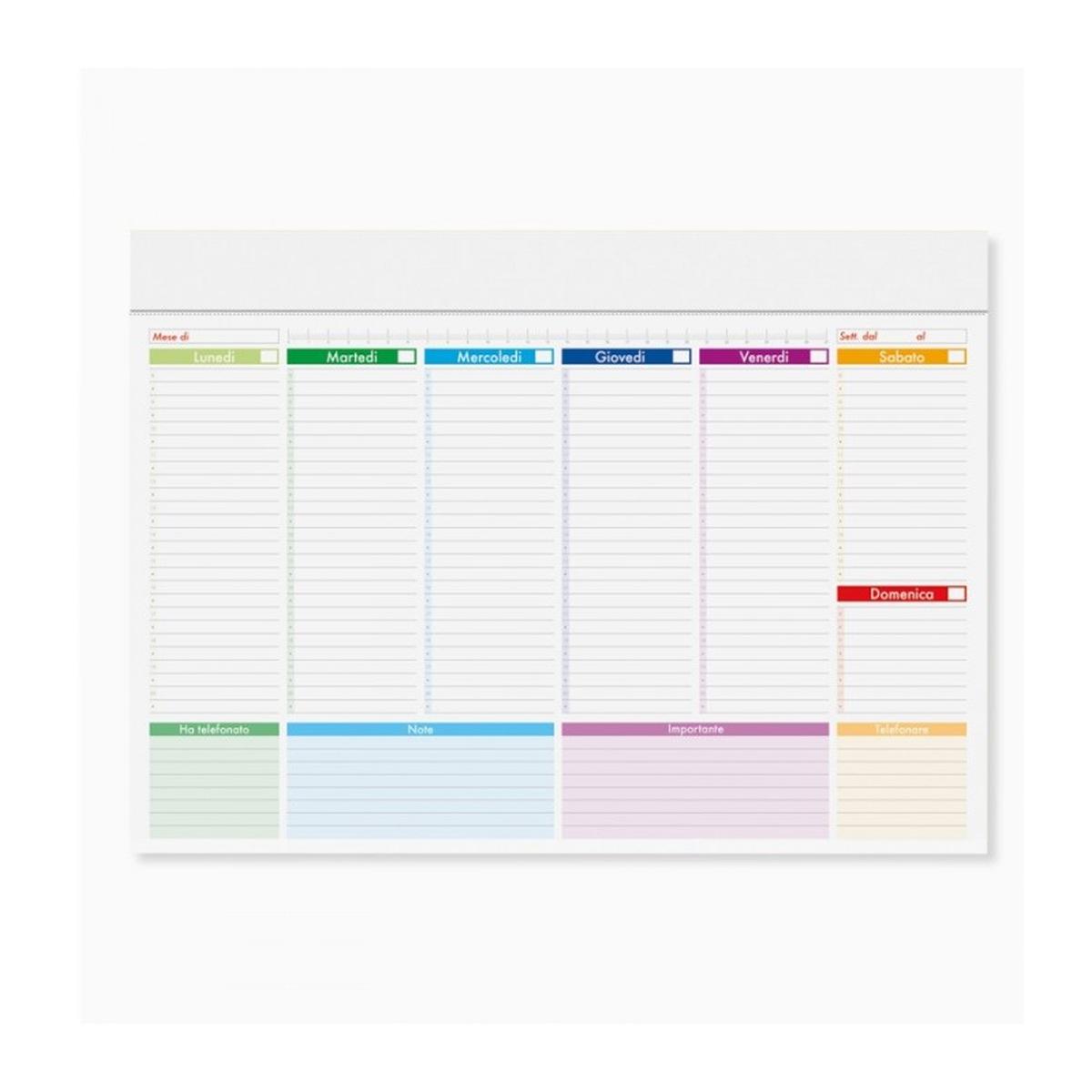 Miniplanning multicolor 296x215
