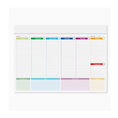 Miniplanning multicolor 296x215