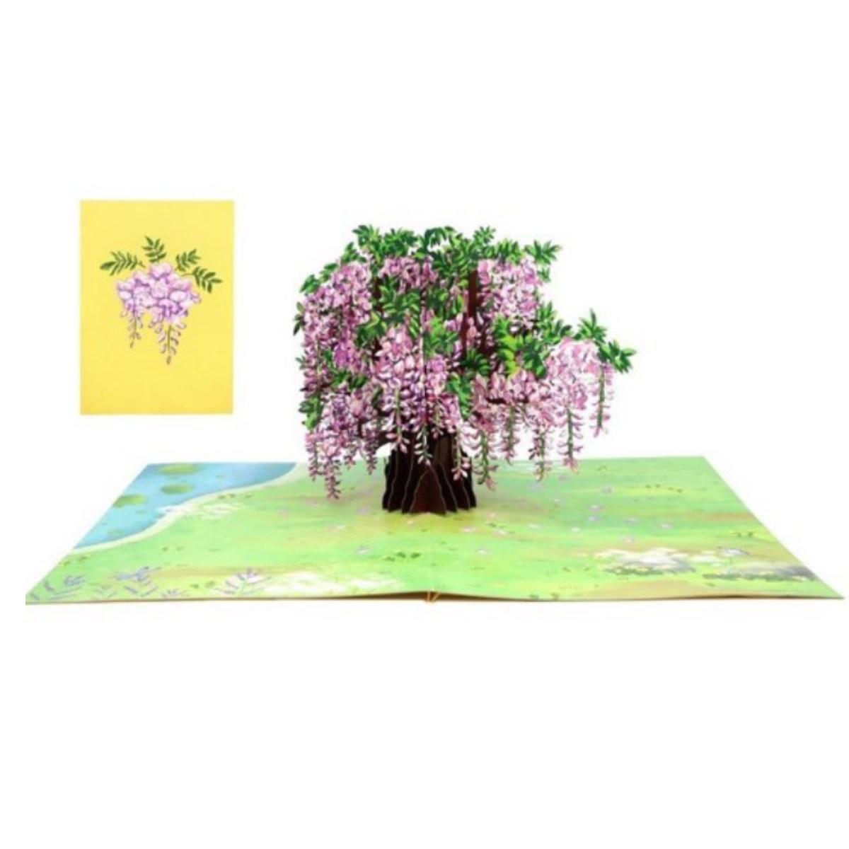 Biglietto origamo glicine 2