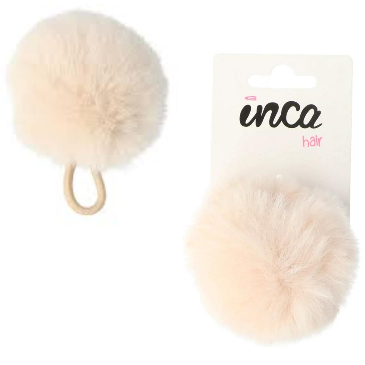 Elastico capelli con pompon 6 cm