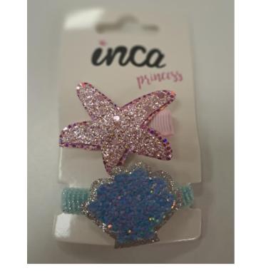 Clip  stella marina e elastico conchiglia per  capelli