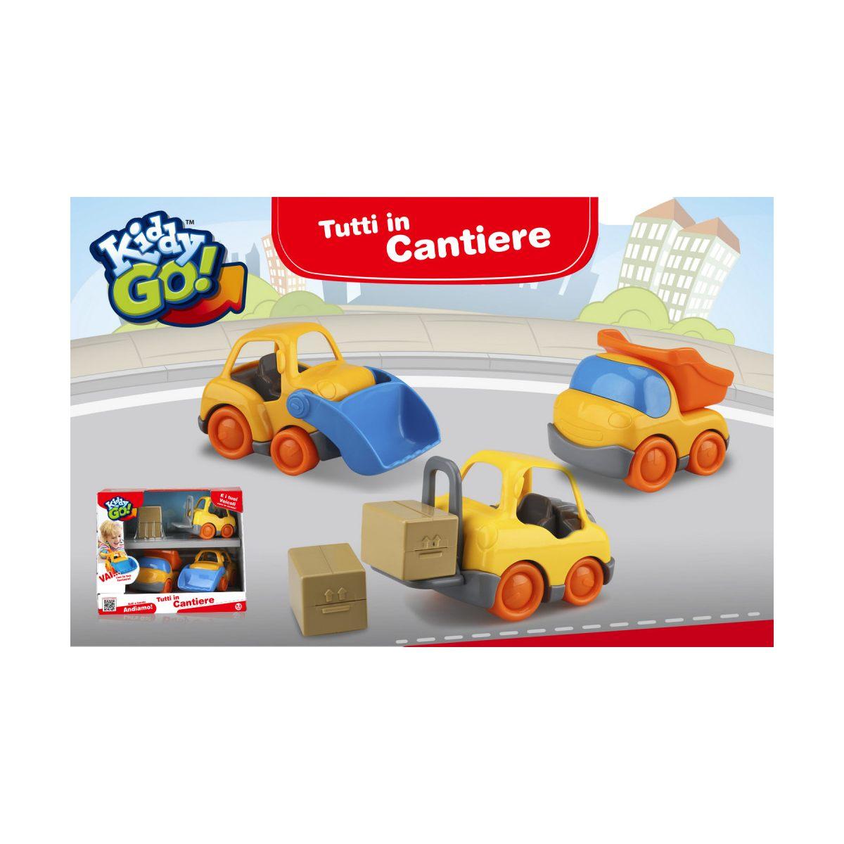 Kiddy go! veicoli cantiere set 3 mezzi