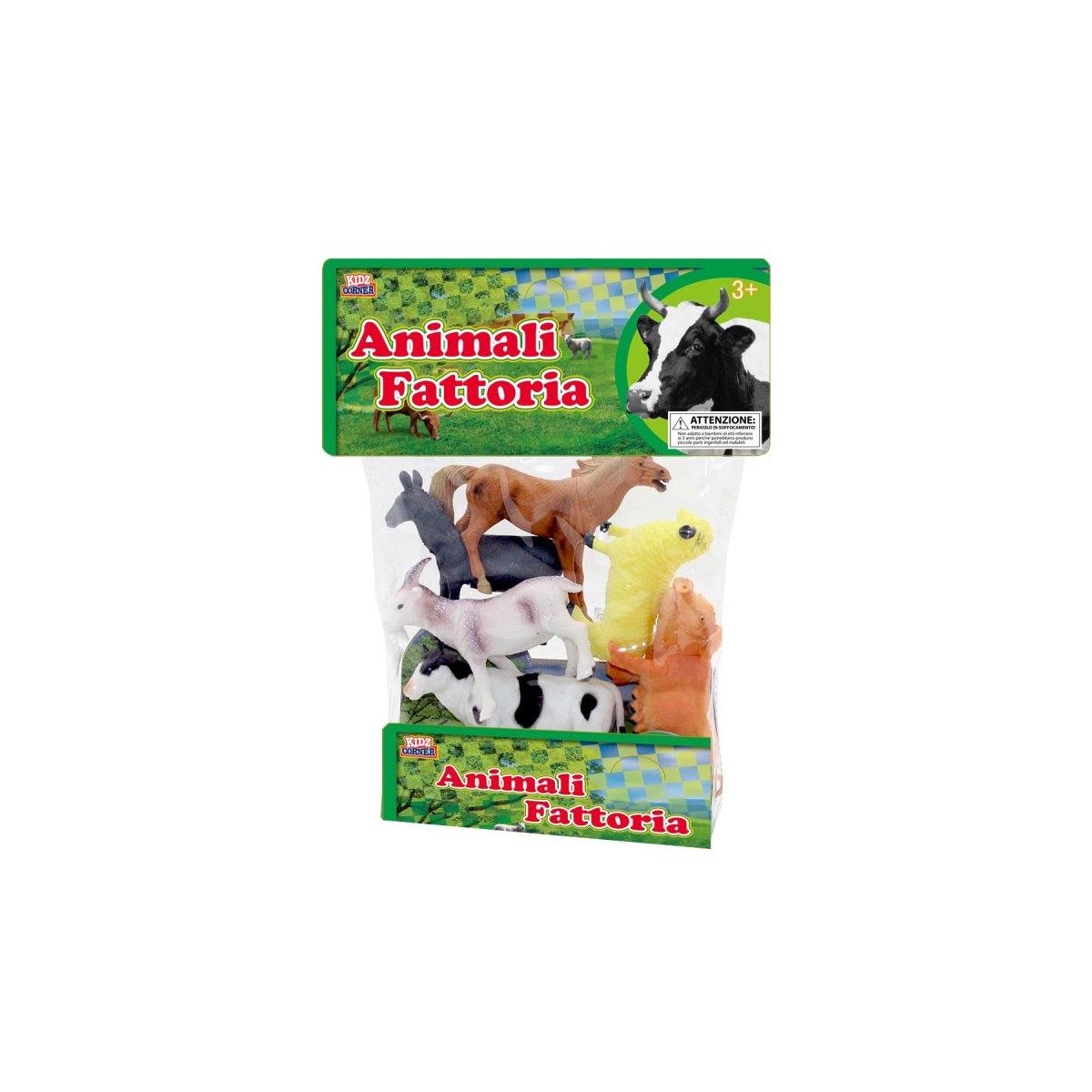 Animali fattoria in busta media da 6 pz