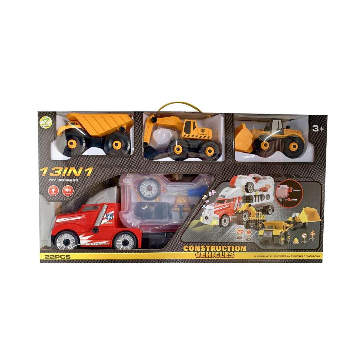 Veicoli costruction 13 in 1 luci e suoni