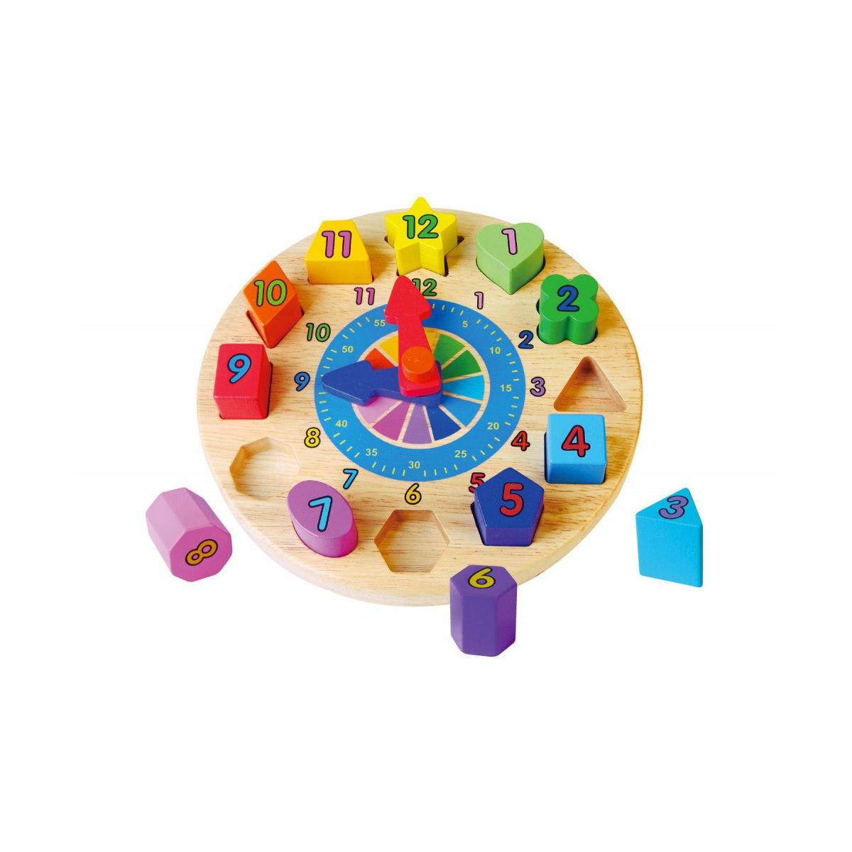 Orologio puzzle con incastri in legno