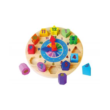 Orologio puzzle con incastri in legno
