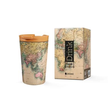 Travel mug 260 ml old maps