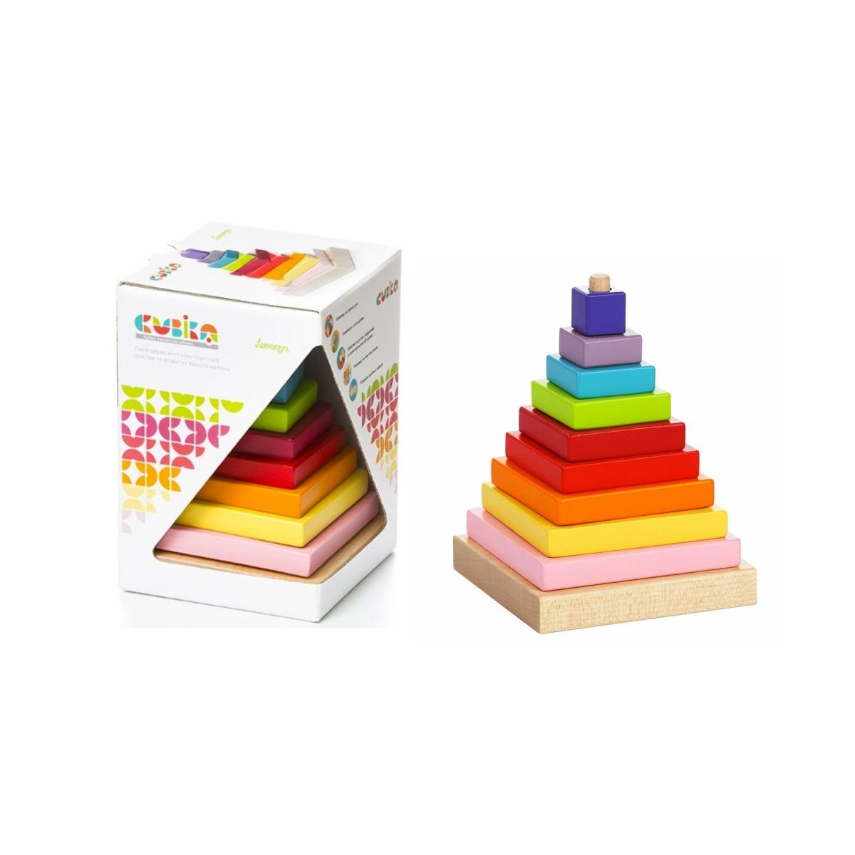 Piramide  colorata  legno