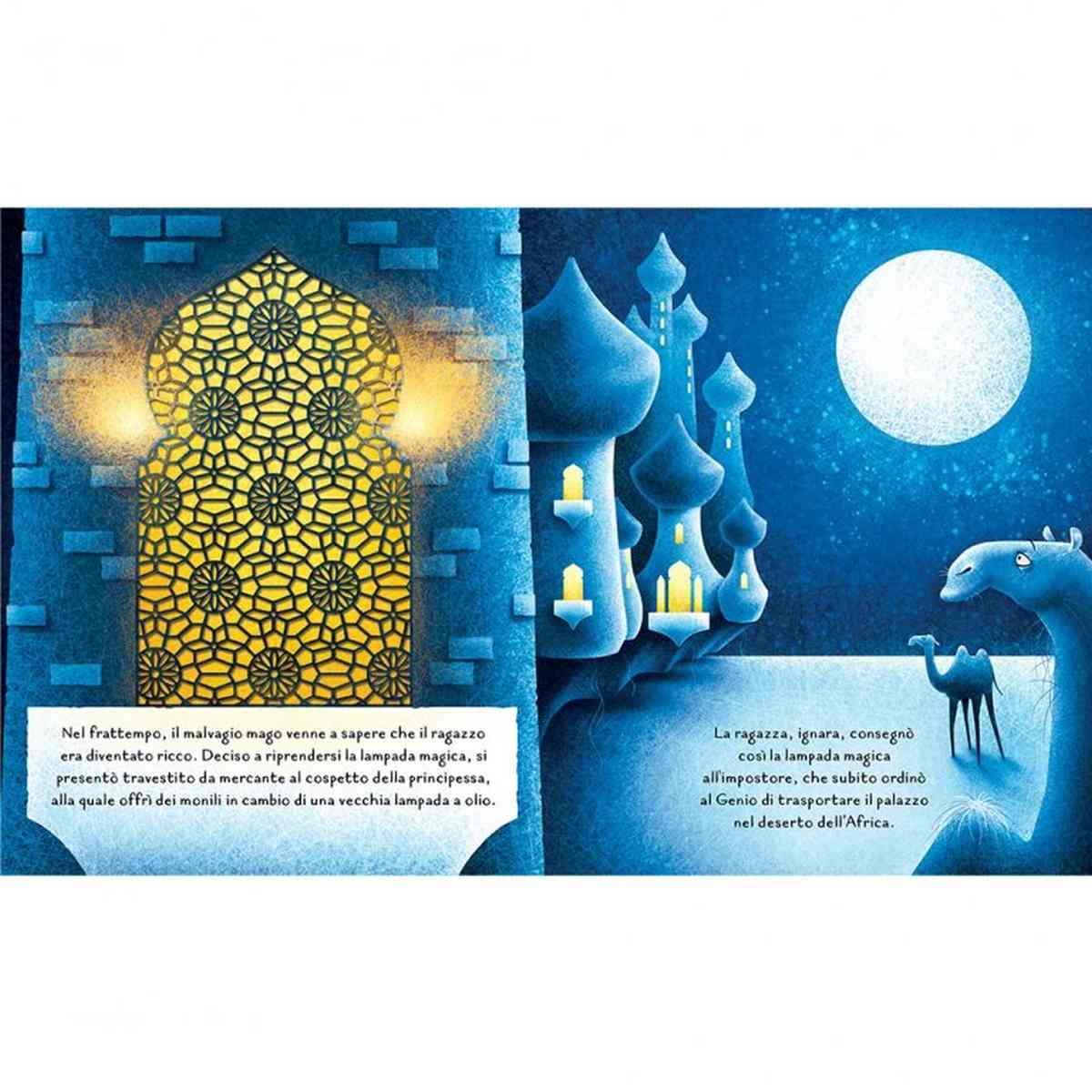 Fiaba intagliata aladino e la lampada meravigliosa