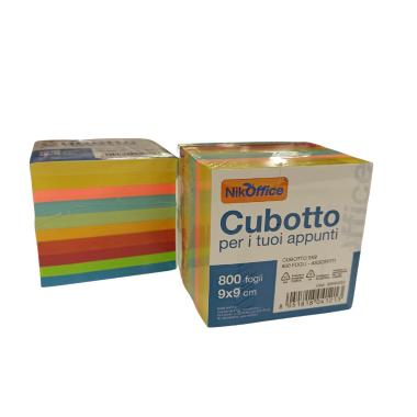 Cubo in carta policolorata