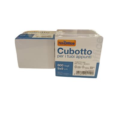 Cubo in carta bianca 9x9 800 fogli