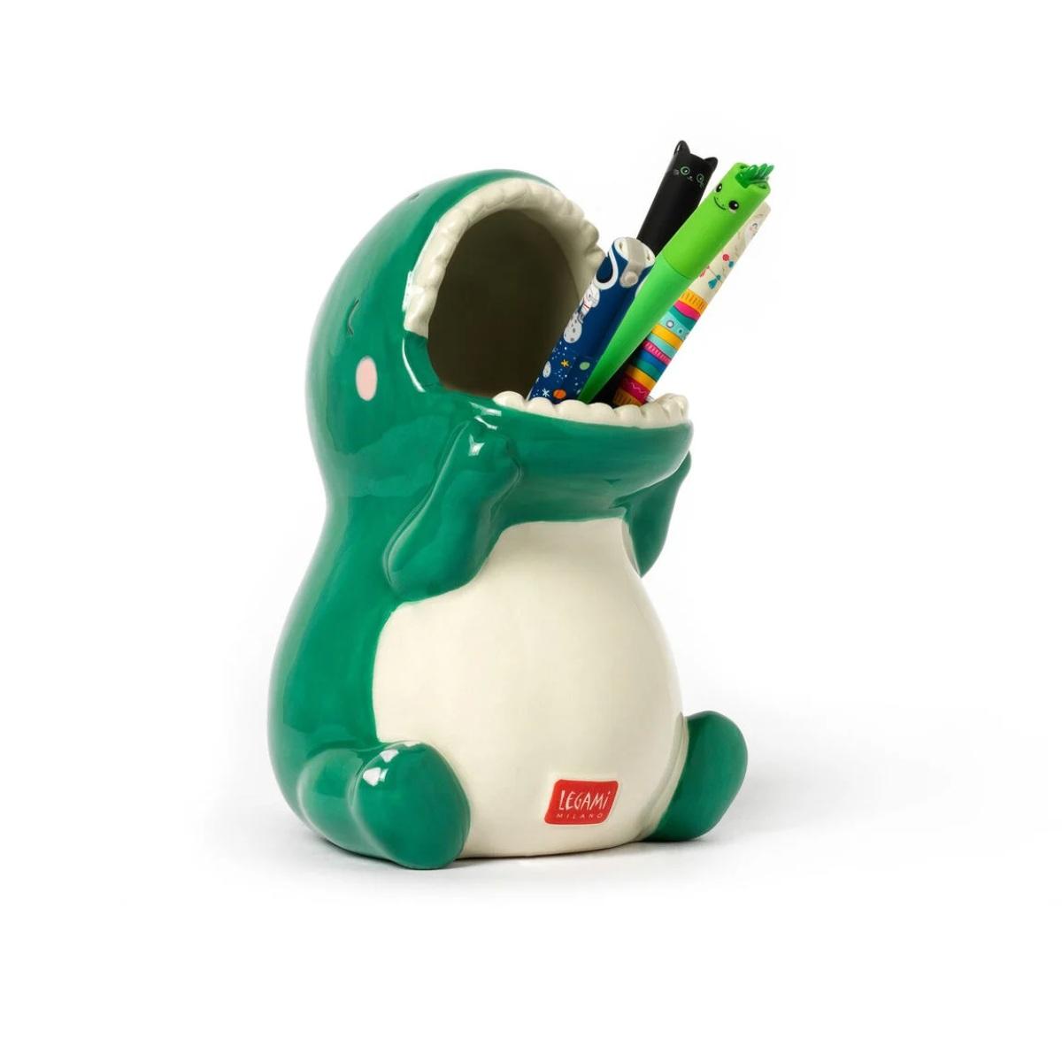 Portapenne in ceramica desk friends dino