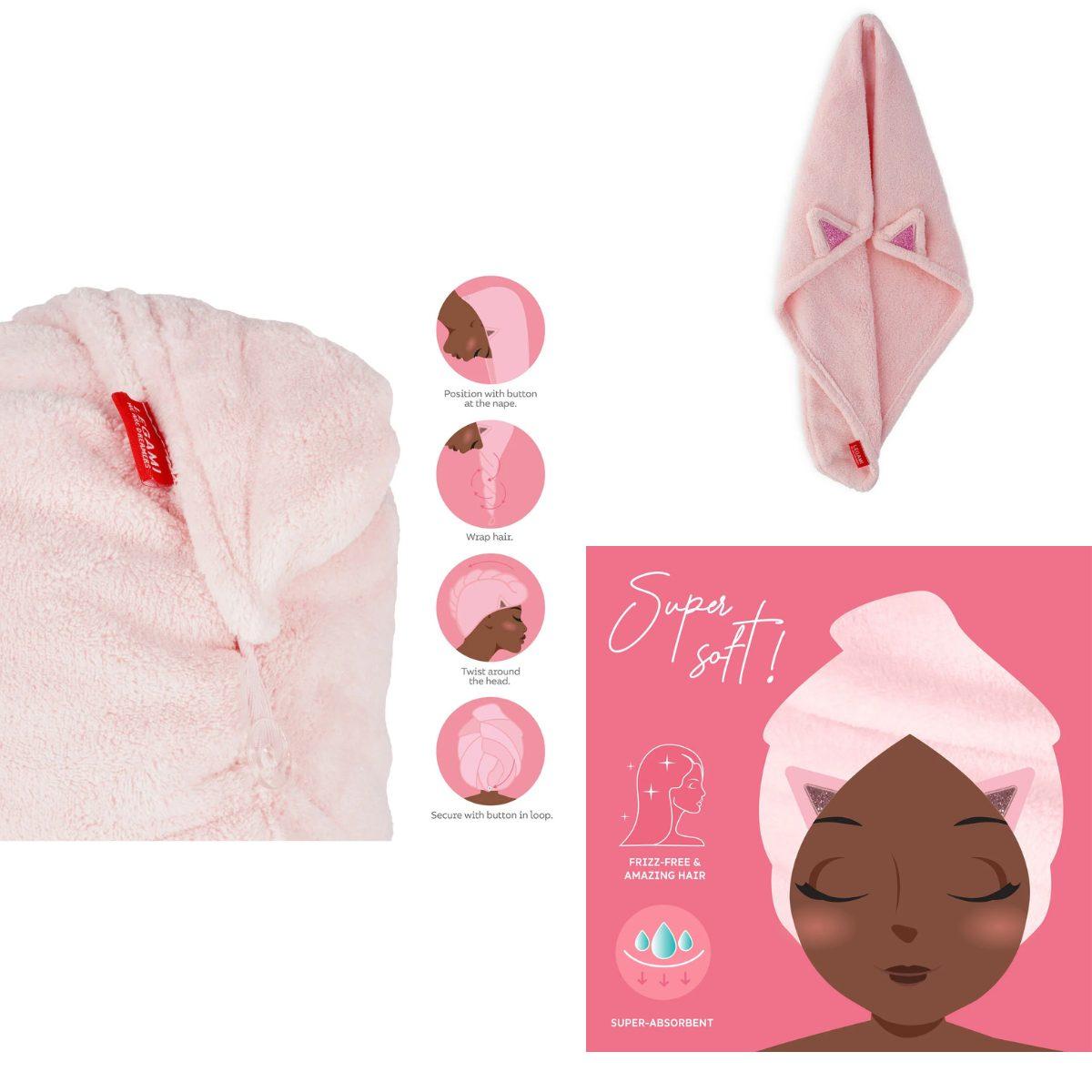 Asciugamano a turbante per capelli