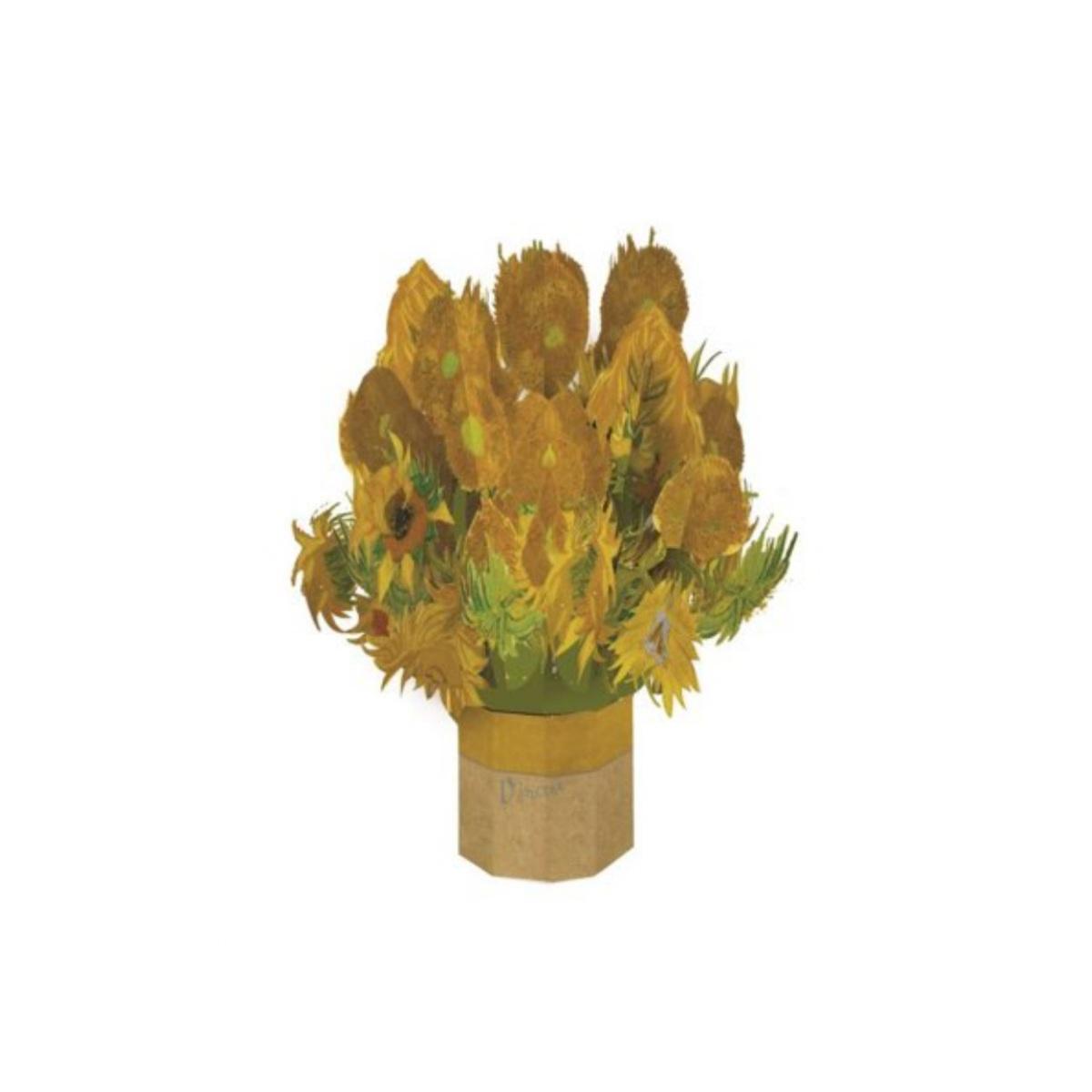 Biglietto origamo van gogh mini flora sunflowers