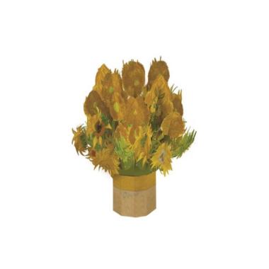 Biglietto origamo sunflowers large flora