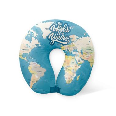 Cuscino da viaggio blue maps