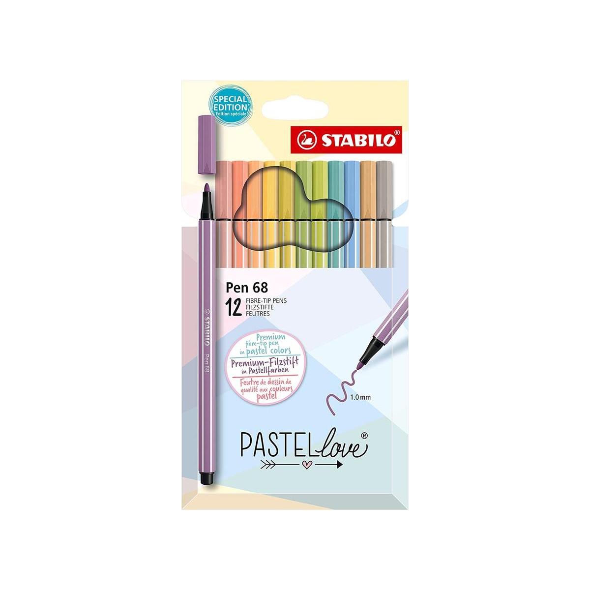 Stabilo pen 68 pastellove set da 12 colori
