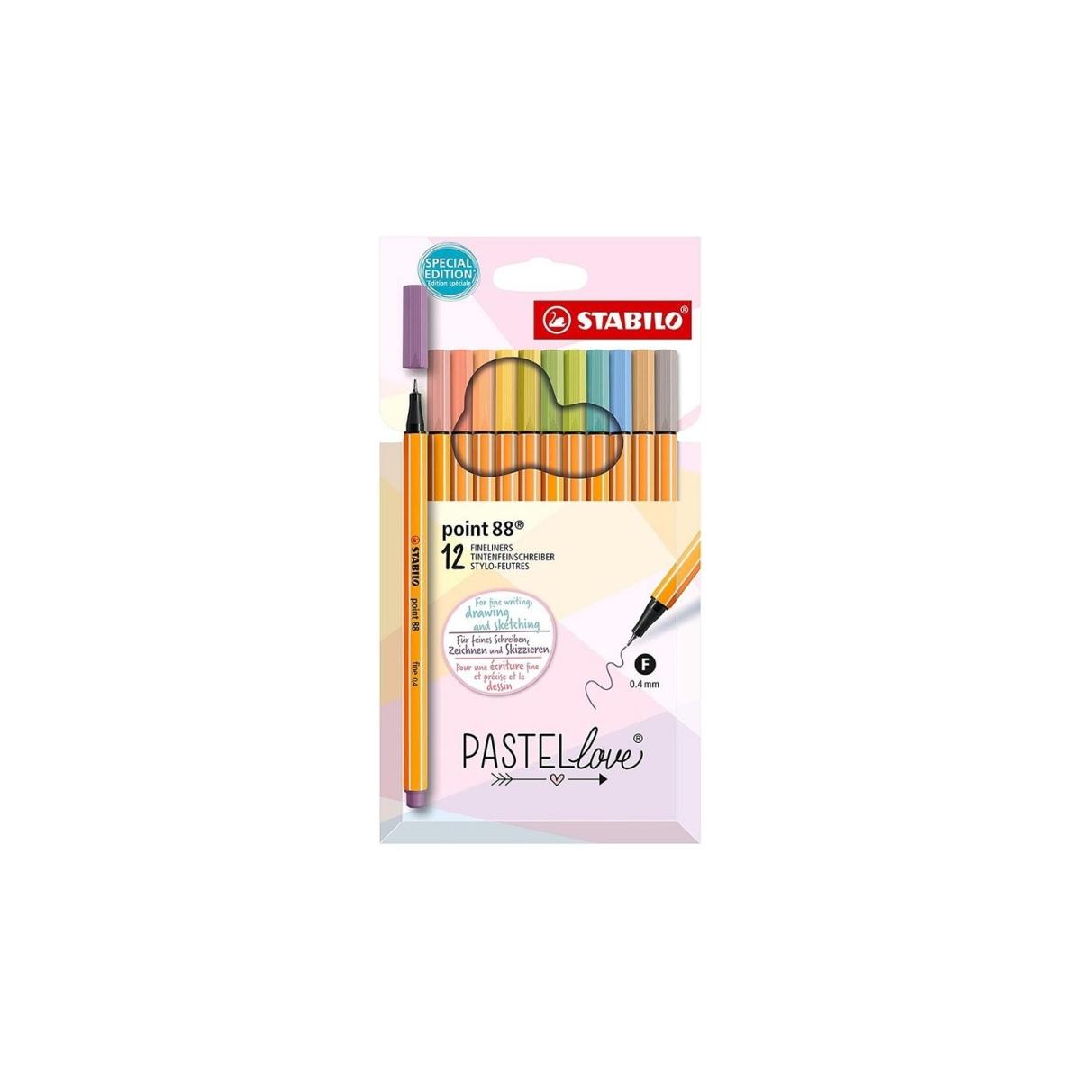 Stabilo point 88 pastellove - 12pz